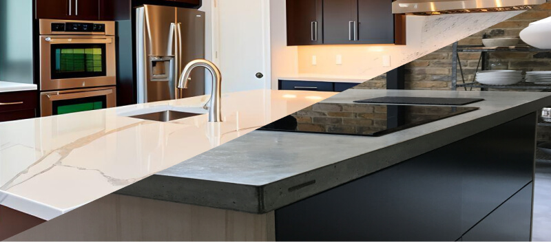 Quartz Worktops vs. Concrete Worktops