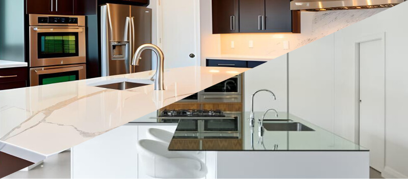 Quartz Worktops vs. Glass Worktops